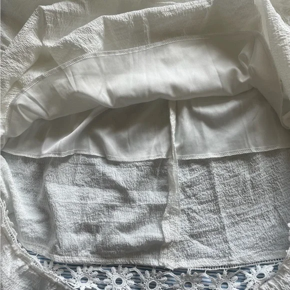 Women’s Guipures Lace Sleeve Insert Ruffle Hem Cami Long Summer/Spring Dress. - Picture 7 of 7